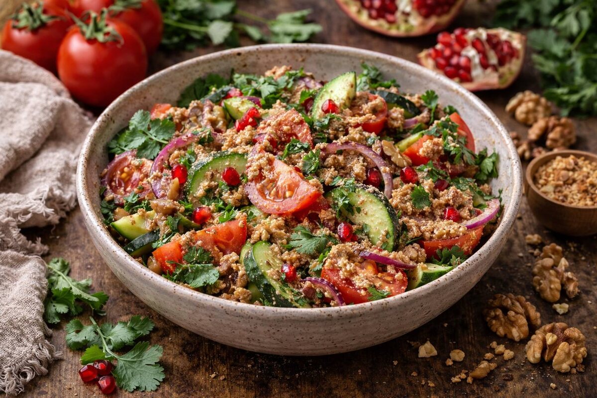 Грузинский салат с орехами: взрыв вкуса в каждой ложке