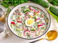 Летний хит: окрошка на воде с уксусом и сметаной