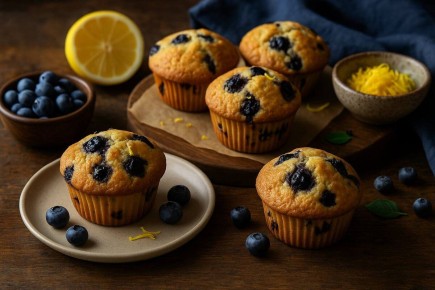 Мягкие кексы с черникой, которые невозможно забыть