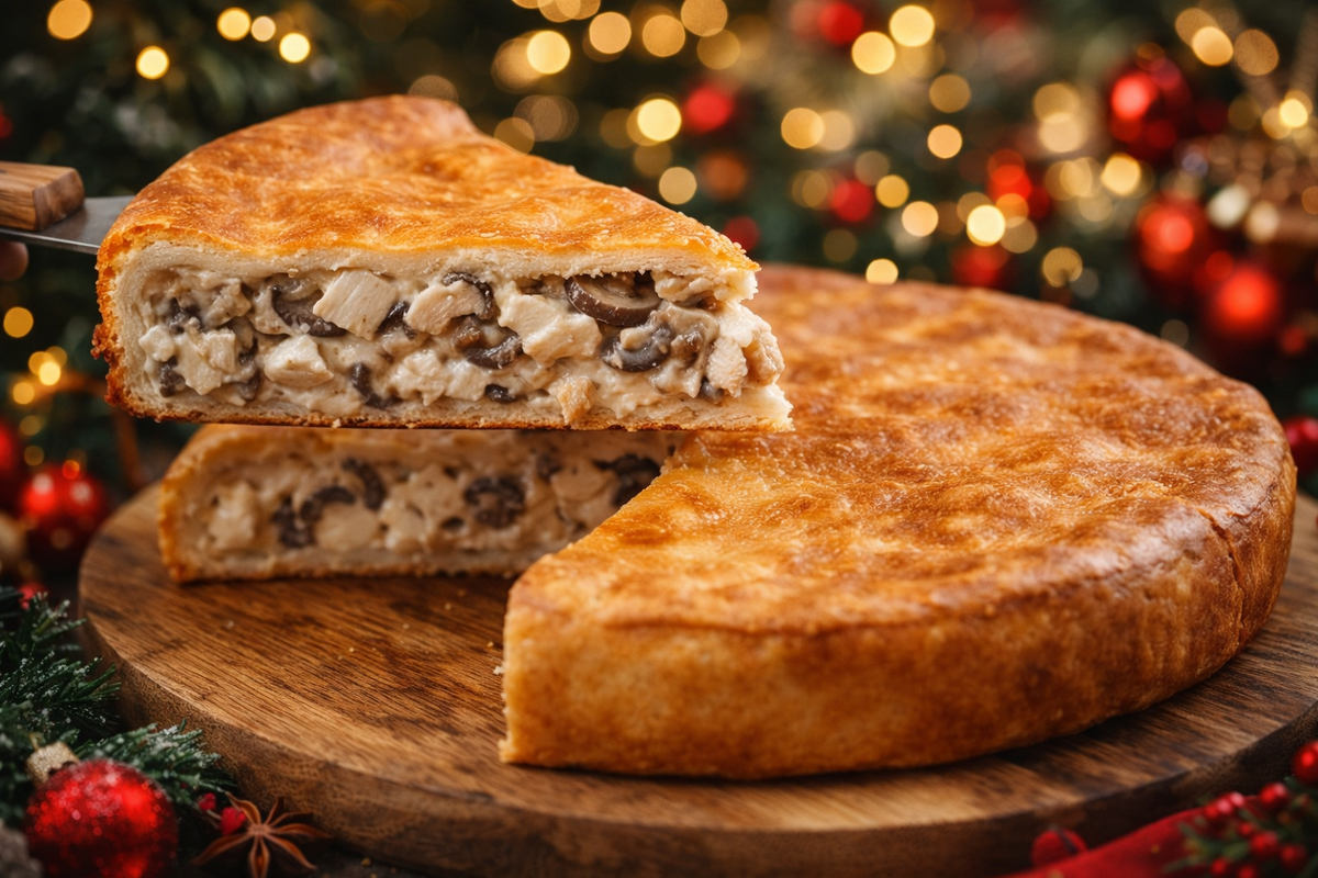 Простой заливной пирог с двумя сочными начинками на любой вкус