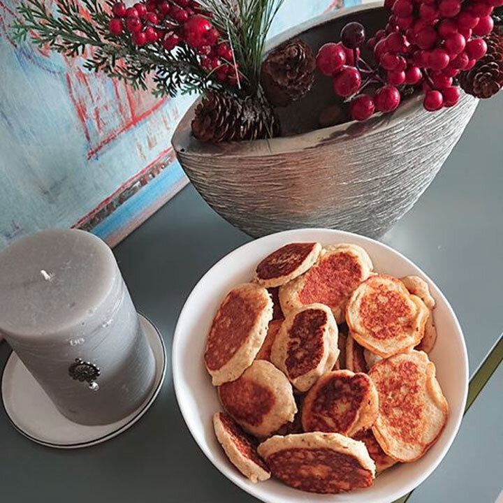 Нежные оладьи с ореховым акцентом