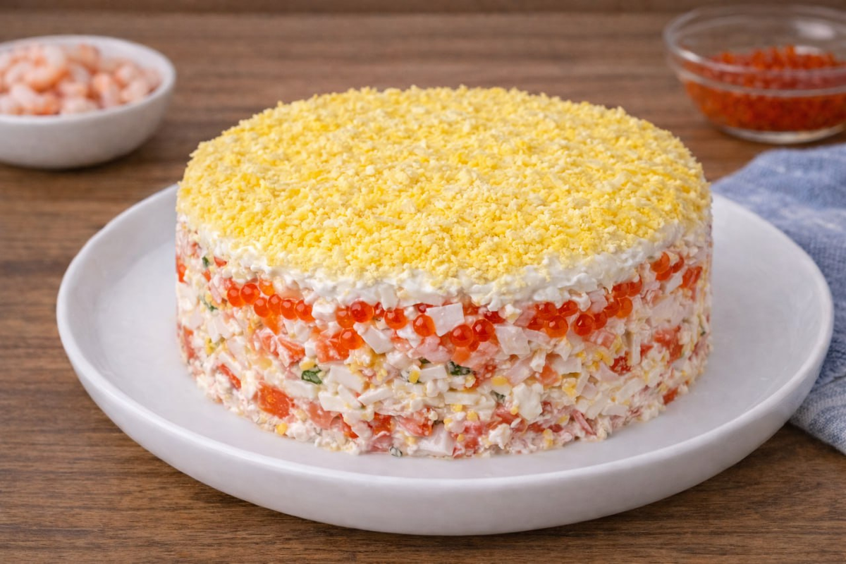 Крабовый салат "Нептун": выбираем праздник на каждый день