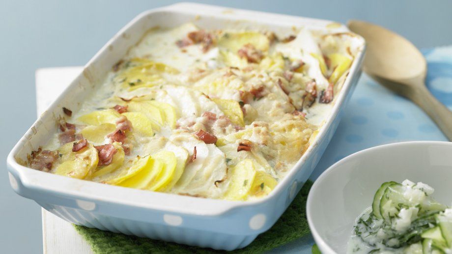 Картофельная запеканка с кольраби