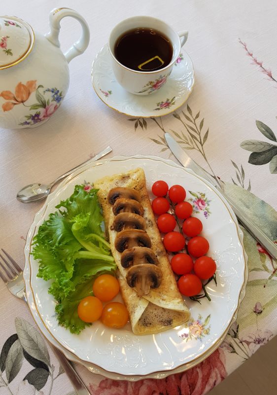 Неповторимый омлет с шампиньонами по рецепту Эскофье