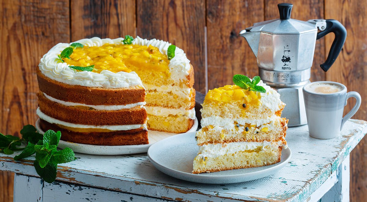 Торт манго-маракуйя