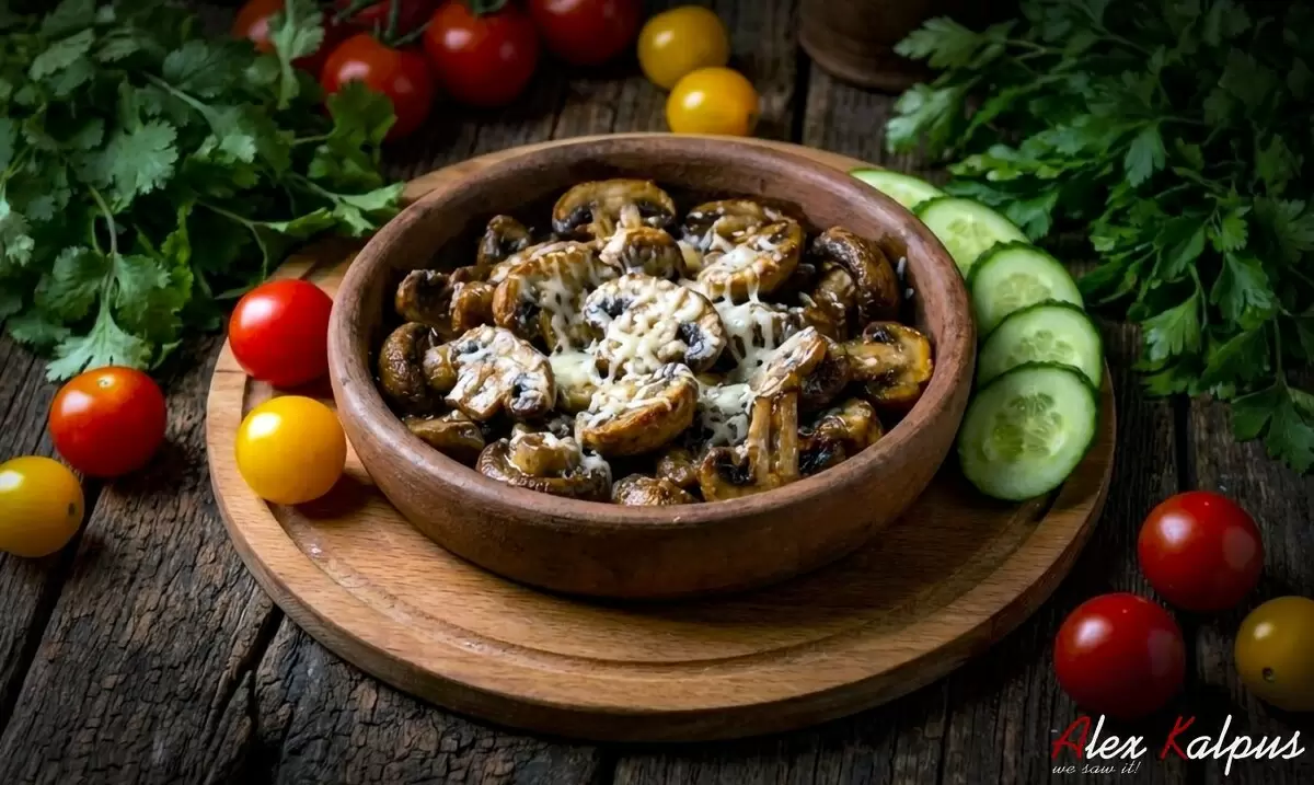 Погружение в зимнюю сказку: жареные грибы по-грузински на новогоднем столе
