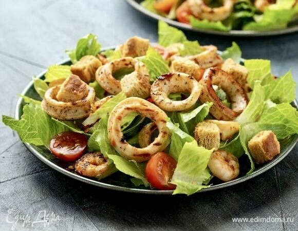 Постный по-новому: Цезарь с морепродуктами
